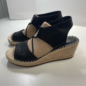 Never Worn Eileen Fisher Black Leather Agnes Espadrilles 11